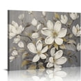 thumbnail image 1 of COMIO Magnolia Simplicity Neutral Gray Canvas Wall Art, 1 of 4