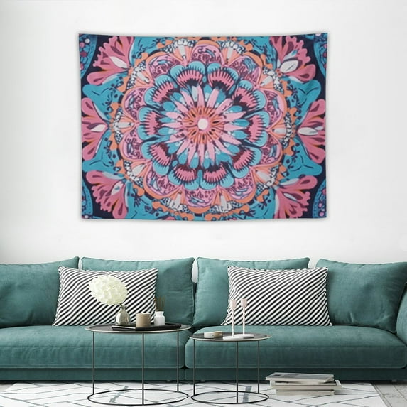 COMIO Mandala Tapestry Wall Hanging Aesthetic For Bedroom Living Room Dorm 40x30 Inch