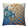 thumbnail image 1 of MLJA Many Fishes Fish Contrast Group Throw Pillow Covers Pillowcases Home Pillow Protector for Men Women, 1 of 5