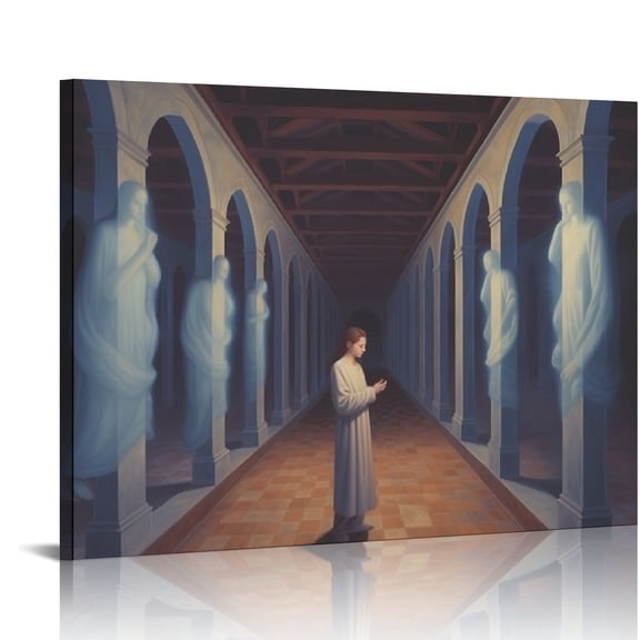 COMIO  Medieval Moonlight Rob Gonsalves Poster Canvas Print Wall Art Modern Room Living Room Bathroom Kitchen Bedroom Decor