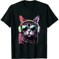 thumbnail image 1 of COMIO Men's DJ Cat Short-Sleeve T-Shirt, 1 of 3