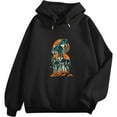 thumbnail image 1 of COMIO Men's Pullover Hoodie Wolf Animal T-Shirt Graphic Hoodie Black, 1 of 3
