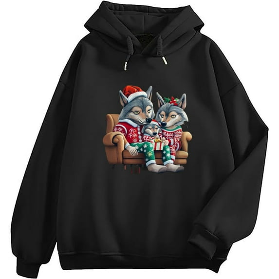 COMIO Men's Pullover Hoodie with Soft Textile Woven Tape Black