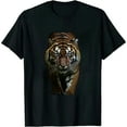 thumbnail image 1 of COMIO  Men's Tiger T-Shirt Summer Short Sleeve Tees Tops Fantasy Animal Theme Shirt Realistic Graphic Shirt, 1 of 3