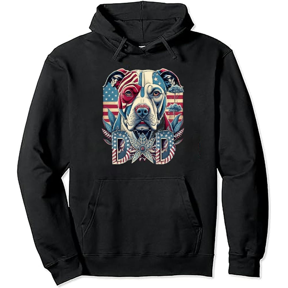 PITBULL Men's Hoodie – Sherwood Pullover, 360 G/m² Brushed Fleece, Regular Fit