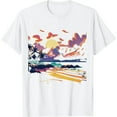 thumbnail image 1 of COMIO Mentally on a Beach In Lahaina, Hawaii Sunset Palm Trees T-Shirt, 1 of 3