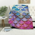 thumbnail image 1 of COMIO  Mermaid Fish Scale Blanket, Mermaid Blanket Gifts for Girl Baby Toddler Infant Newborn,Soft Warm Cozy Mermaids Squama Print Throw for Bedroom Living Room Decor for Pet, 1 of 6