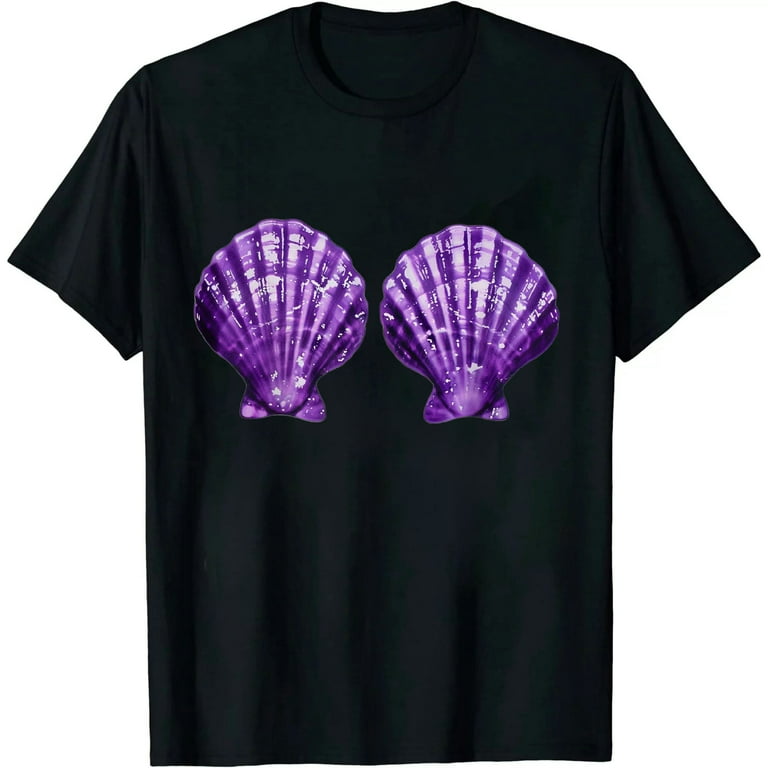 Mermaid Shell Top Festival Seashell Bra Party Shirt Mermaid Shell Top Festival Seashell Bra Party Shirt