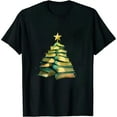 thumbnail image 1 of COMIO Merry Bookmas Books Pine Tree Funny Reading Lover Christmas T-Shirt, 1 of 3
