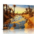 thumbnail image 1 of COMIO Mexican Wall Art, Colorful  Desert With Saguaro Cactus Traditional Style Painting Canvas Print, Mexican Wall Decor Ready To Hang, 1 of 4