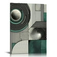 thumbnail image 1 of COMIO Mid Century Modern Wall Art Boho Abstract Painting Green Geometric Print Minimalist Boho Pictures Olive Green Poster Geometric Abstract Painting Black Line Boho Wall Art for Bedroom, 1 of 5