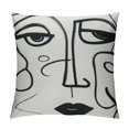 thumbnail image 1 of COMIO  Minimalist Woman Face Line Art Throw Pillow Covers, Pillow Covers  Abstract Face Line Pillowcase, Decorative Pillow Cushion Covers for Couch, Bed, Sofa, Car Seat, Bedroom, Home, 1 of 5