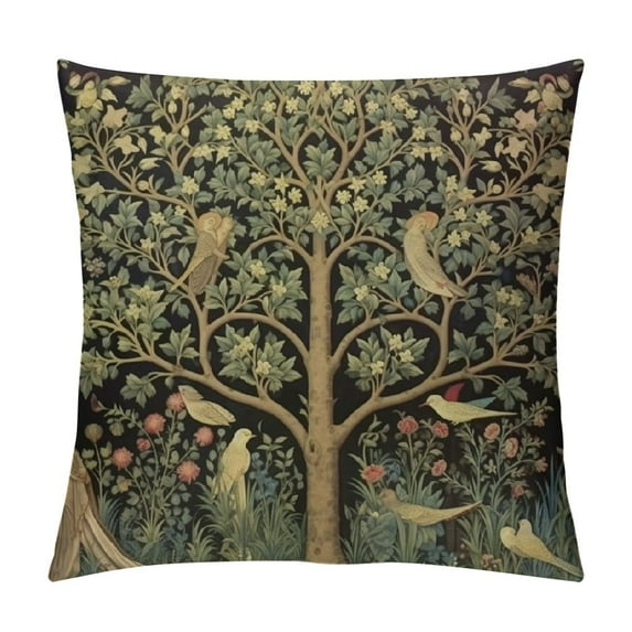 COMIO Modern Beauty William Morris Tree of Life One Side Decorative Pillowcase Standard Zippered Throw Pillow Case Cushion Cover