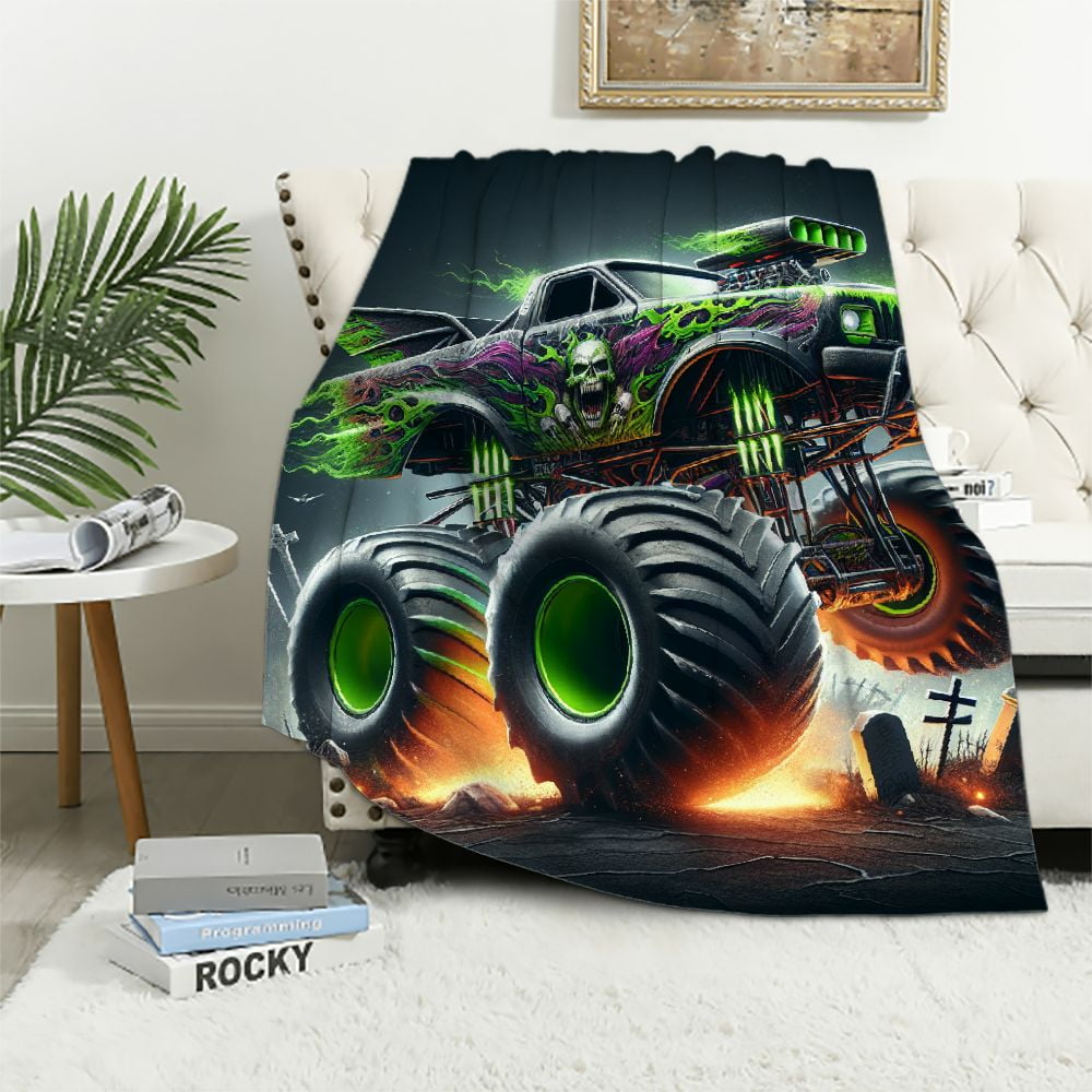 YANMS Monster Plush Travel Throw Blanket Measures Super Soft & Cozy