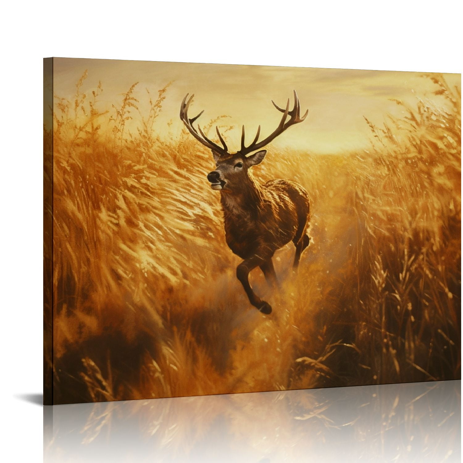 COMIO Moose Pictures Wall Decor Elmer Moose Canvas Wall Art Modern