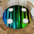 thumbnail image 1 of COMIO  Multicolor Round Waterproof Table Cover Elastic Tablecloth Galaxy Universe Neon Rain Modern Artful Fitted Table Cover Elastic Edged Table Cover Fits Fits up Diameter, 1 of 7