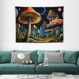 TWINNIS Trippy Tapestry Sun Tapestry Hippie Mushroom Tapestry Colorful Wall  Tapestry for Bedroom Aesthetic Cute Tapestries Wall Hanging for