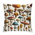 thumbnail image 1 of COMIO Mushroom Throw Pillow Covers,Cute Colorful Plants Pillow Cases Decorative Double-Sided Square Pillowcases for Home Bed Sofa Living Room Farmhouse Outdoor White, 1 of 5