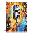 thumbnail image 1 of COMIO Music Canvas Wall Art Microphone Picture Print on Canvas Musical Note Painting Watercolor Artwork for Home Studio Living Room Guest Room Decor Contemporary Closeup Decoration Gift, 1 of 4