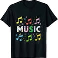 thumbnail image 1 of COMIO Musician Gift Musical Instrument Music Notes Treble Clef T-Shirt, 1 of 3
