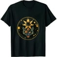 thumbnail image 1 of COMIO Mystic Flower Decor & Pyramid Yellow Floral Art T-Shirt, 1 of 3