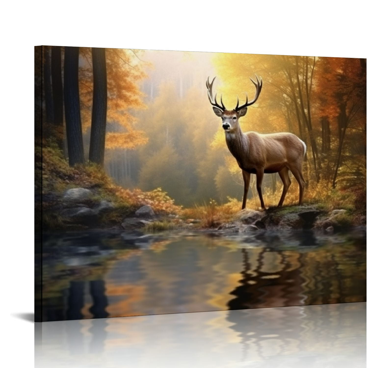 MLJA Nature Forest Elk Wild Animals Mural and Stick Wall Art Wallpaper ...