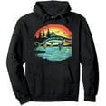 thumbnail image 1 of COMIO Nature Trout Illustration Vintage Fly Fishing Retro Graphic Pullover Hoodie, 1 of 3