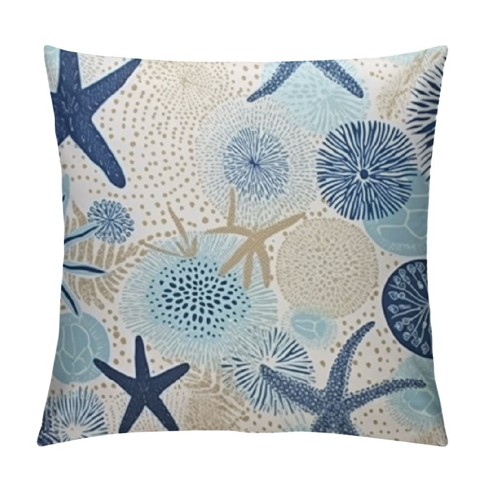 COMIO Nautical Coastal Pillow Covers Beach Ocean Themed Decorative