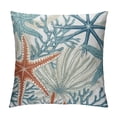 thumbnail image 1 of QZHH  Nautical Coastal Throw Pillow Covers Seashell Coral Starfish Decorative Pillow Cases for Couch Bed Sofa Beach Themed Decor Pillow Cases, 1 of 5