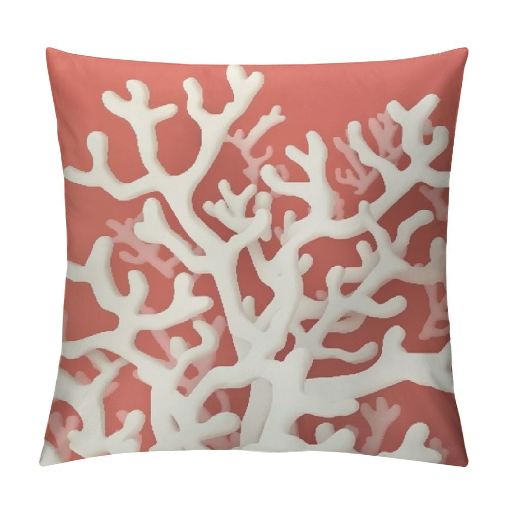 Sea Coral Throw Pillow - Eco-Friendly Comfort