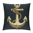 thumbnail image 1 of COMIO  Nautical Rudder Anchor Throw Pillow Covers Denim Texture Navy Blue Decorative Pillows Case Outdoor Cushion Covers for Couch Sofa Bed Home Decor, 1 of 5