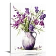 thumbnail image 1 of COMIO Navy Blue Flowers Canvas Wall Art Bedroom Wall Decor Minimalistic Bouquet Canvas Pictures Blossom Watercolor Artwork for Living Room Bathroom Home Office Decoration Indigo Floral Canvas Prints, 1 of 4