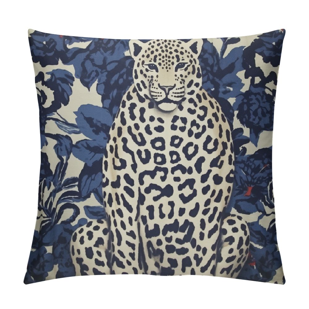 Leopard Print Pillow Covers 16x16, Pack Of 2 - Black Cheetah Pattern Linen Covers, Boho Decor - View #10