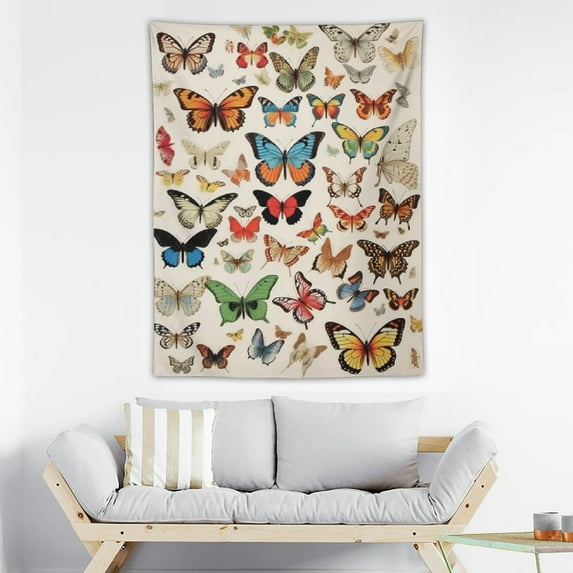 COMIO New Vintage Butterfly Poster Hange Retro Style Wall Decor Art Painting, Living Room Office Classroom Bedroom Playroom Apartment Decor