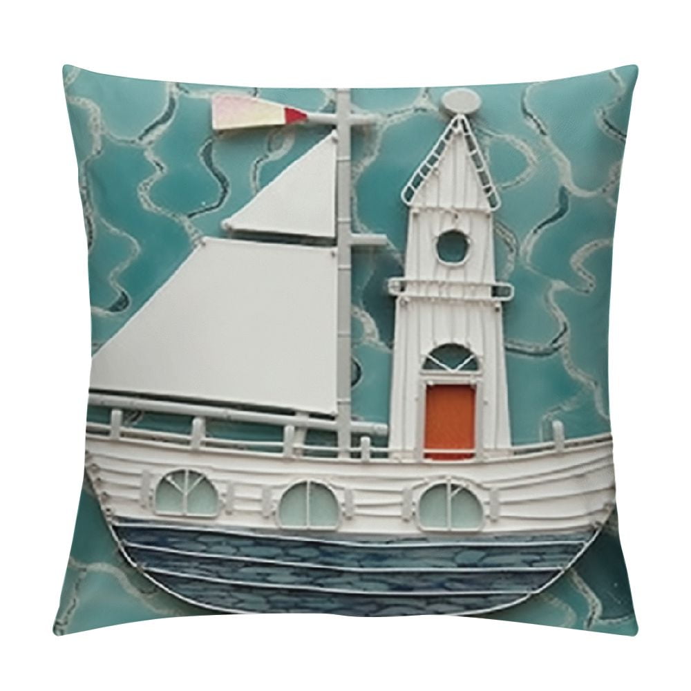 COMIO Ocean Beach Decorative Pillow Covers Summer Sea Theme Cushion ...
