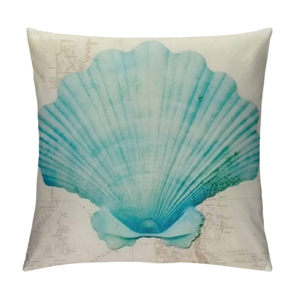 COMIO Ocean Beach Outdoor Throw Pillow Covers Coastal Starfish Sea ...