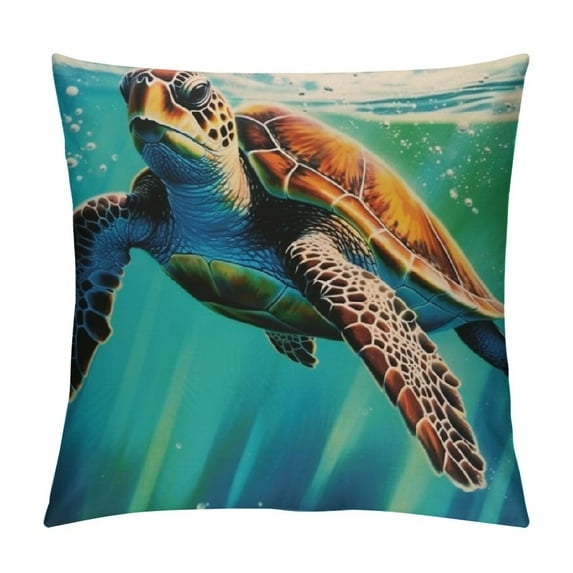 COMIO Ocean Theme Sea Creature Beach Turtle Decorative Throw Pillow Case Cover