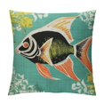 thumbnail image 1 of MLJA  Ocean Xmas Nautical Throw Pillow Covers Christmas Coastal Beach Sea Crab Lighthouse Boat Sailing Fish Pillowcase Vintage Home Sofa Cushion Cover, 1 of 5