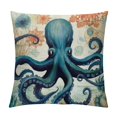 thumbnail image 1 of COMIO  Octopus Throw Pillow Cover  Pillowcase Square Cushion Cover Home Sofa Bedroom Decorative, 1 of 5