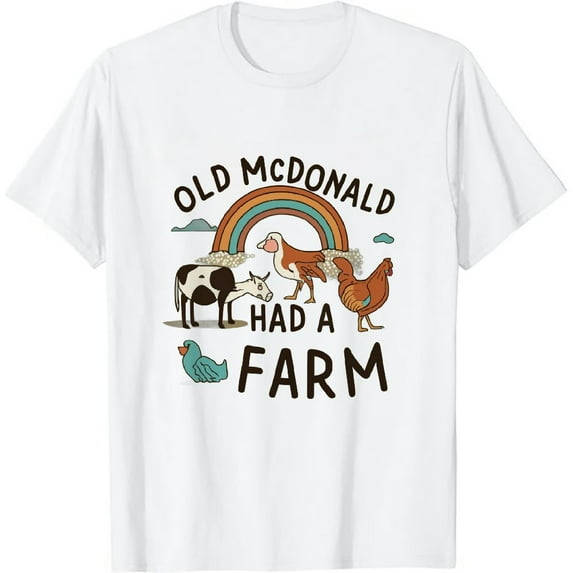 COMIO Old Macdonald Had A Farm E-I-E-I-O And Farm Animals T-Shirt