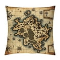 thumbnail image 1 of COMIO Old Map Throw Pillow Covers Treasure Pirate Sailboat Compass Pillowcases Pillow Case Cushion Case Decorations for Sofa Couch Bed Chair, 1 of 5