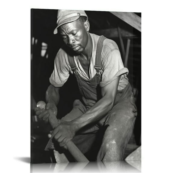 COMIO Older African-Americans Working in Old Photos of Vintage Black Coal Miners Wall Art Wall Art Paintings Canvas Wall Decor Home Decor Living Room Decor Aesthetic
