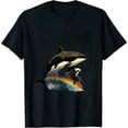 thumbnail image 1 of COMIO Orca Whale Jumping. Orcas Whale Watching for Men Women T-Shirt, 1 of 3