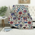 thumbnail image 1 of YANMS Oriental Throw Blanket Floral Pattern Rococo Design – Warm Comfy, Super Soft &amp; Plush Throw for Bed, Couch, Sofa – Cozy Fuzzy Blankets for Women, Men, 1 of 6