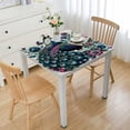 thumbnail image 1 of COMIO Outdoor Fitted Peacock Decor Feather Decorative Square Tablecloth White, 1 of 7