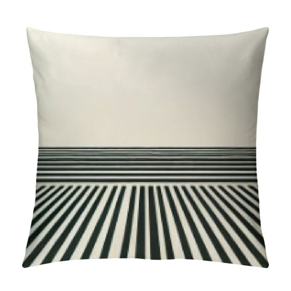 QZHH Outdoor Waterproof Decorative Pillow Covers Geometry Pillowcases Cushion Case Garden Throw Pillow Covers Pillows Shell for Patio Furniture Couch Tent Balcony (Black)