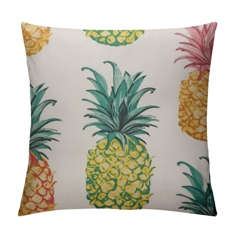 COMIO Outdoor Waterproof Pillow Covers for Patio Summer Pineapple Decorative Throw Pillow Cover Watercolor Pineapple Fruit Pillowcases Cushion Case for Sofa Couch Chair Home Decor Walmart