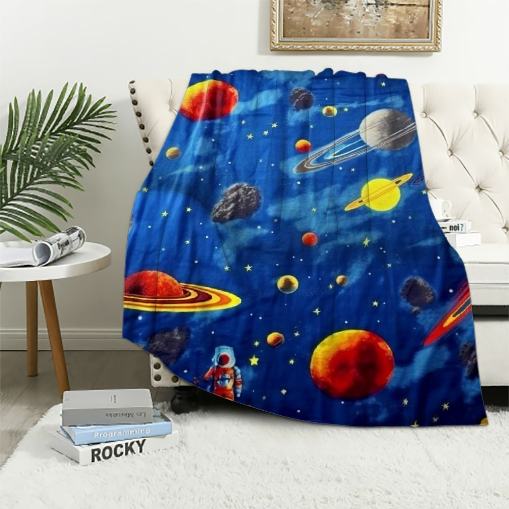 COMIO Outer Space Blanket for Boys and Girls, 380GSM Blanket