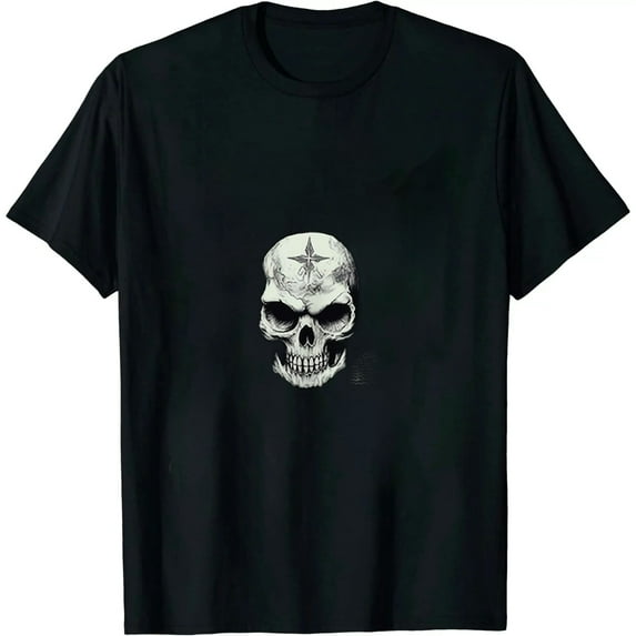 COMIO - Owl and Skull - Men's T-Shirt Black