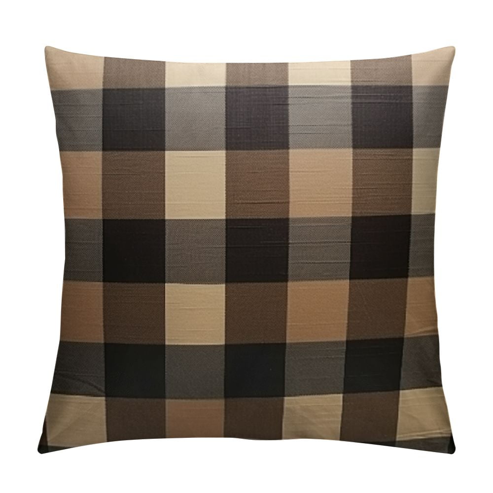 COMIO Pack of 2 Decorative Throw Pillow Covers Checkered Plaids Tartan